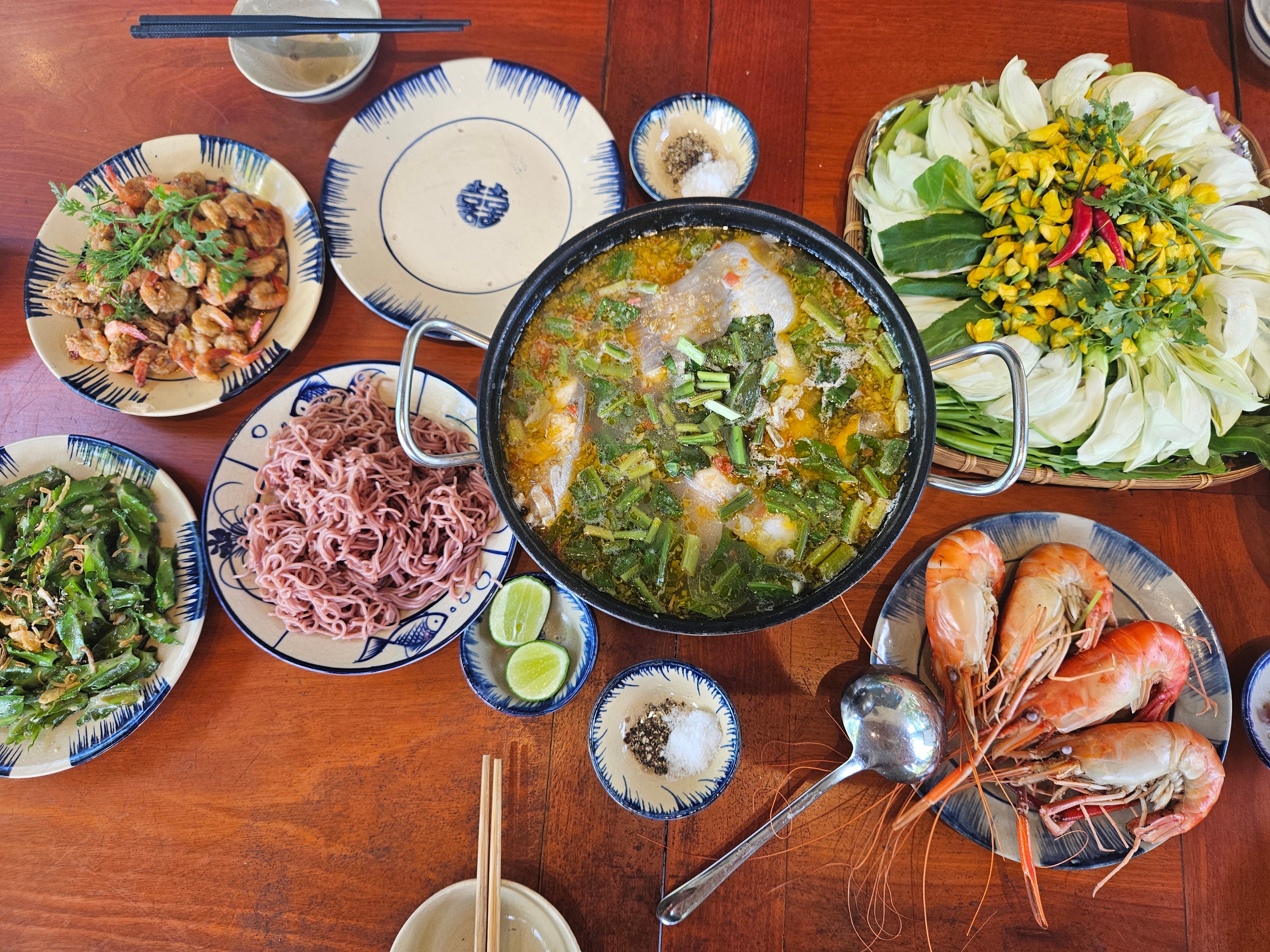 The table spread