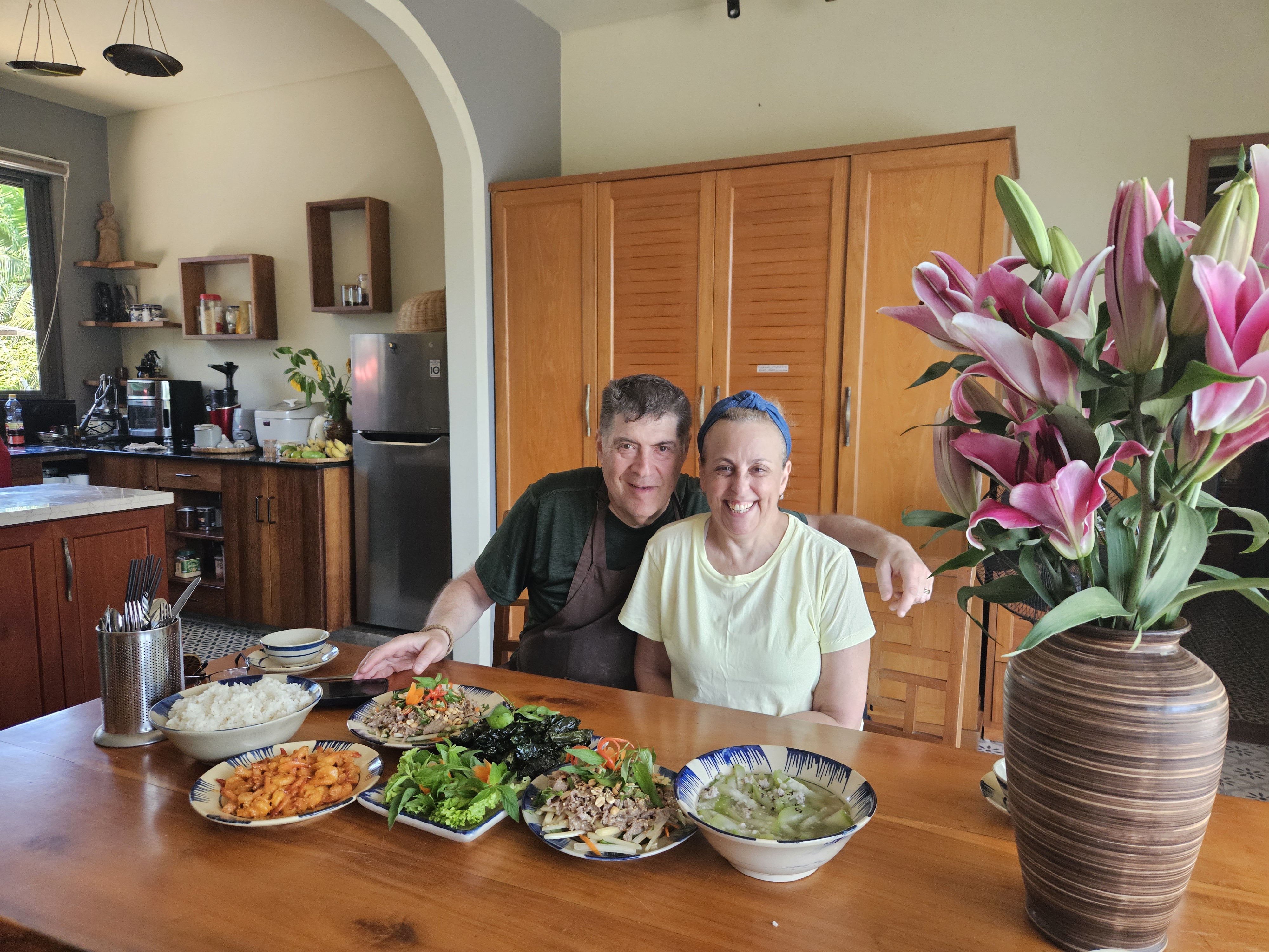 Meals cooked by the family